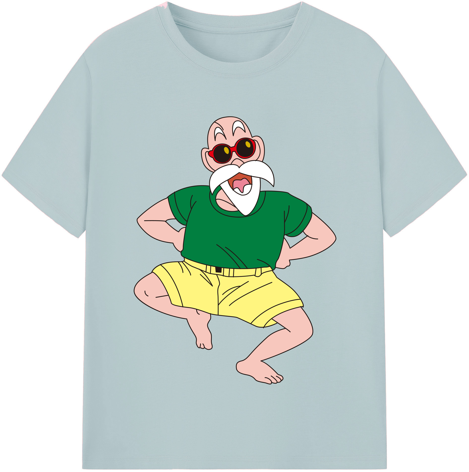 （画像用） ドラゴンボール 亀仙人（かめせんにん） DRAGON BALL Master Roshi Kame Sennin 綿100％半袖Tシャツ（フロントプリント）